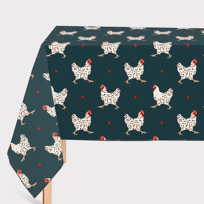 Mantel antimanchas 140x140cm - Rooster