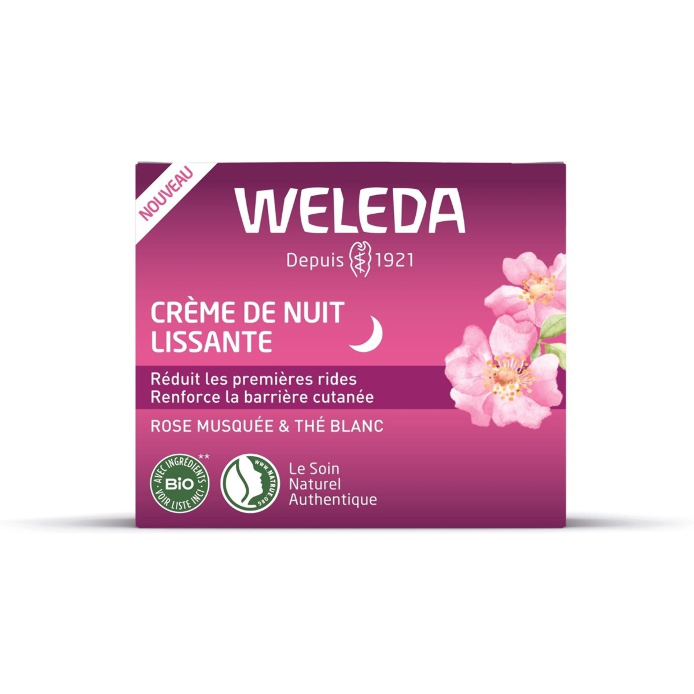 WELEDA - Lot Crème de Jour lissante Rose musquée & Thé blanc et Crème de Nuit - 2x40ml