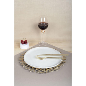 Menagere 24 pieces champagne mat