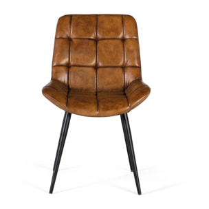 Silla de Piel 50 Cm Estilo Vintage Industrial