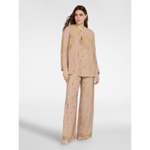 Elena Mirò - Blusa lunga stampata - Beige