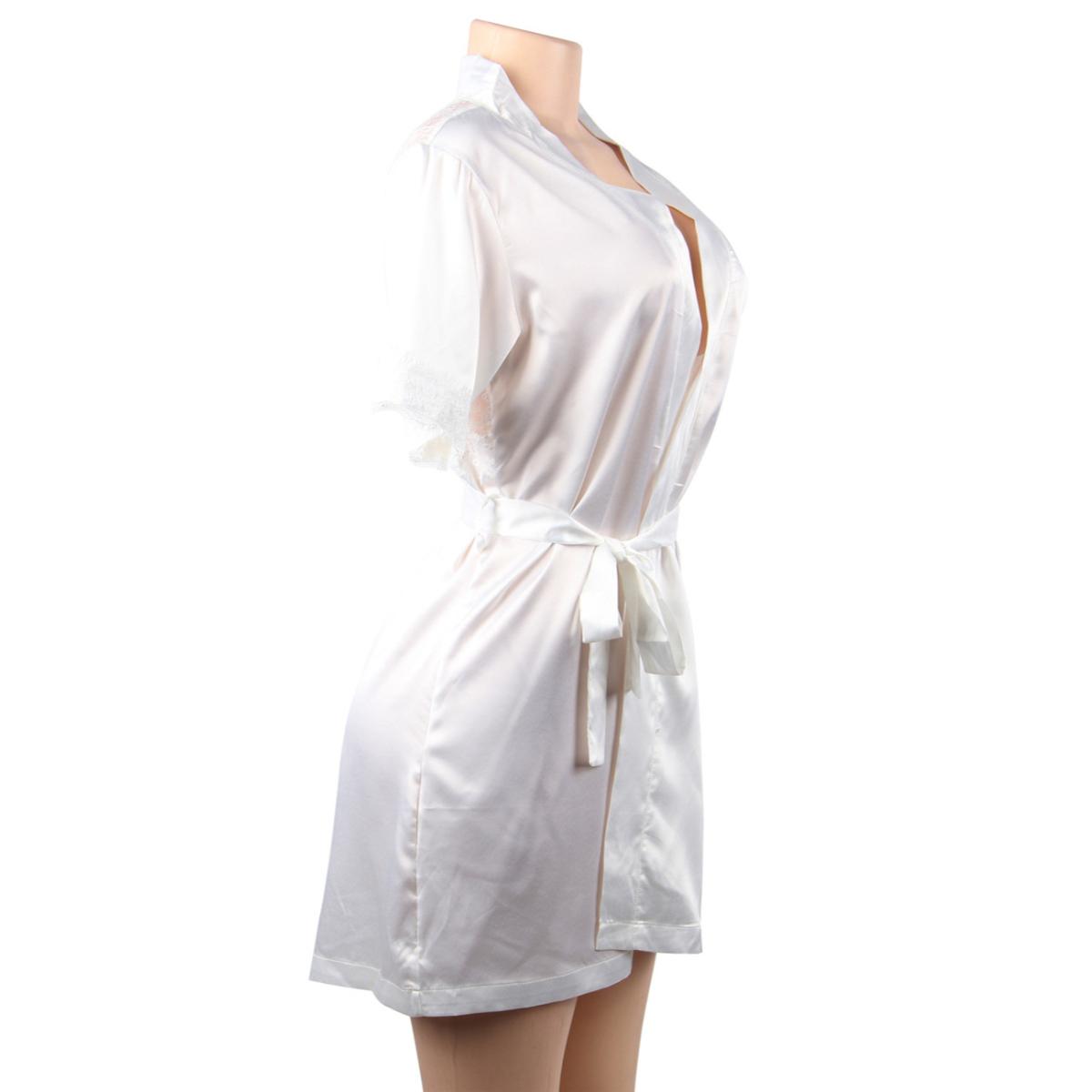 Bata Kimono Backless Blanca