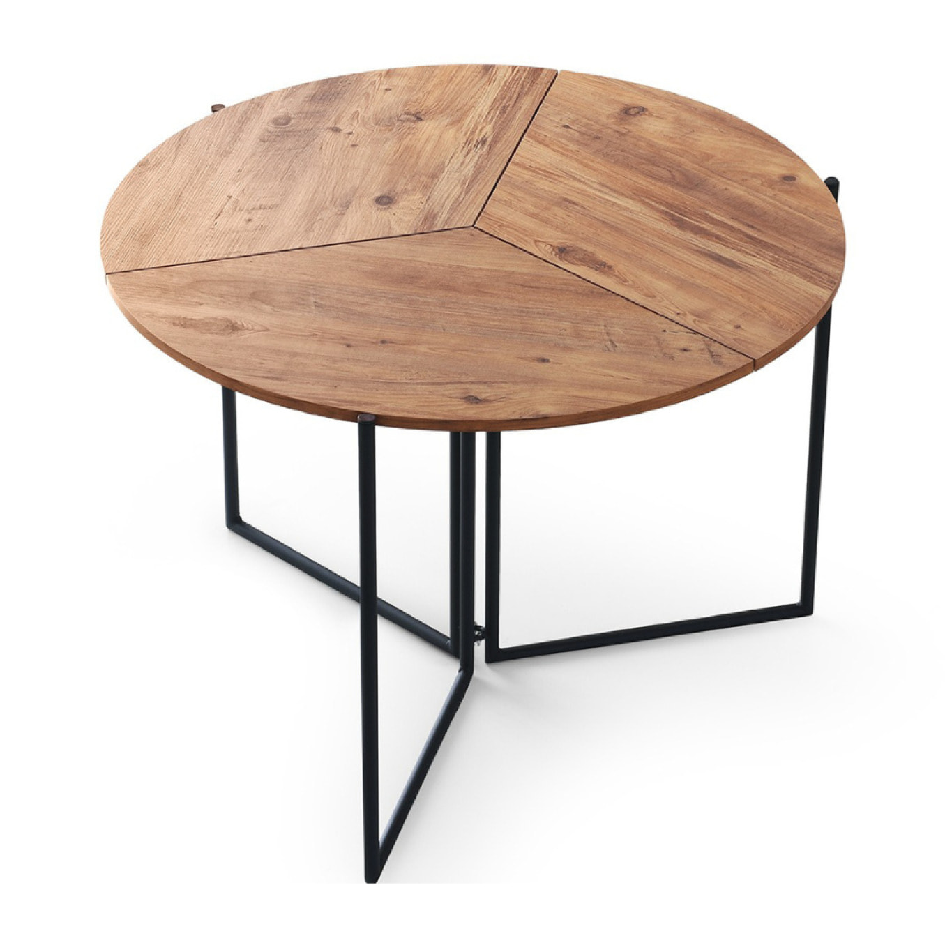 Table de salle à manger pliable couleur bois GITEGA