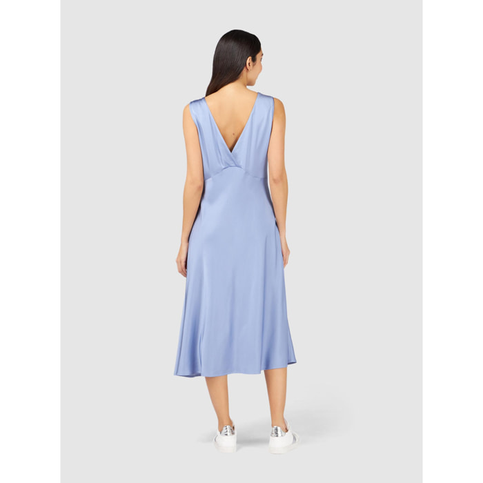 Oltre - Vestido sin mangas de raso - Light - blue