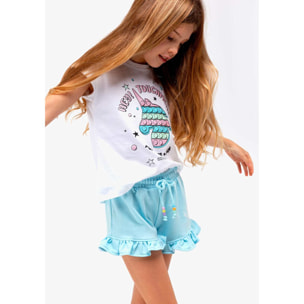 Camiseta Niña Unicornio Glitter Blanco