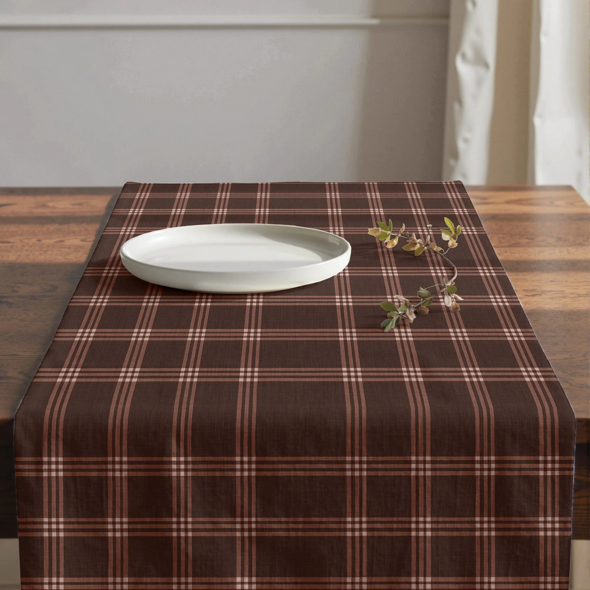 Chemin de table 100% coton Gus 50x150 cm