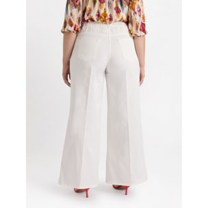 Fiorella Rubino - Pantaloni wide leg - Bianco