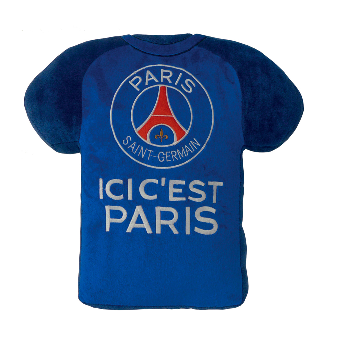 Coussin forme maillot velours brodé 100% polyester PSG MAILLOT