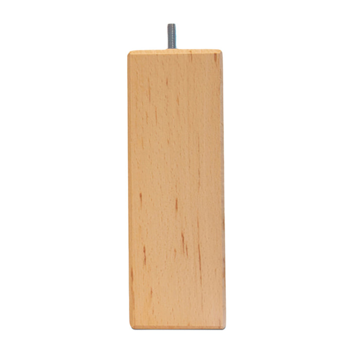 Pied de lit carre (à l'unité) | Bois Naturel | Hauteur 20 cm