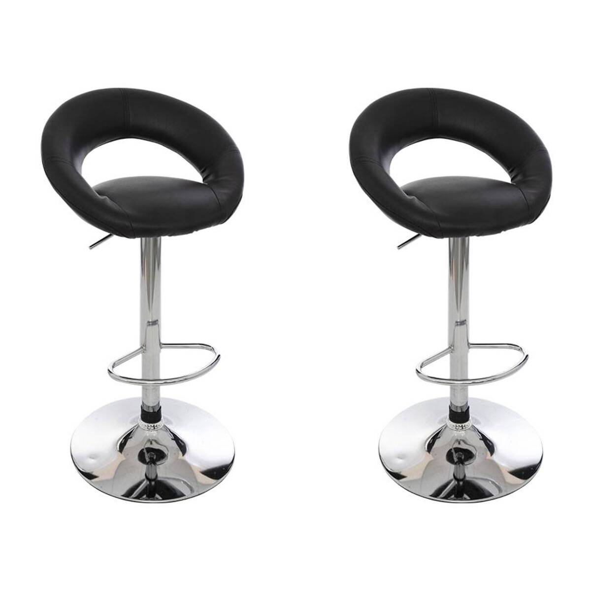 Lot de 2 tabourets de bar "Sasha" noir