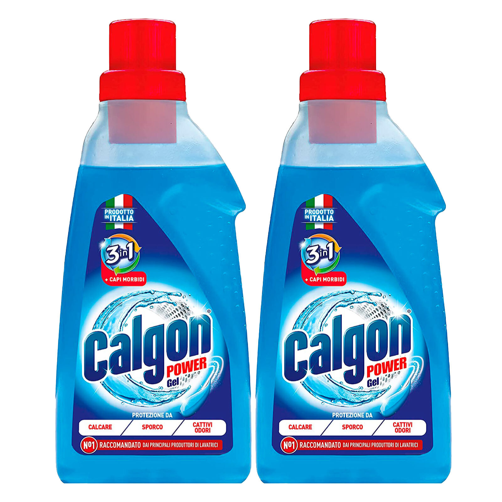 2x Calgon 3in1 Power Gel Igienizzante Lavatrice - 2 Flaconi da 1500ml