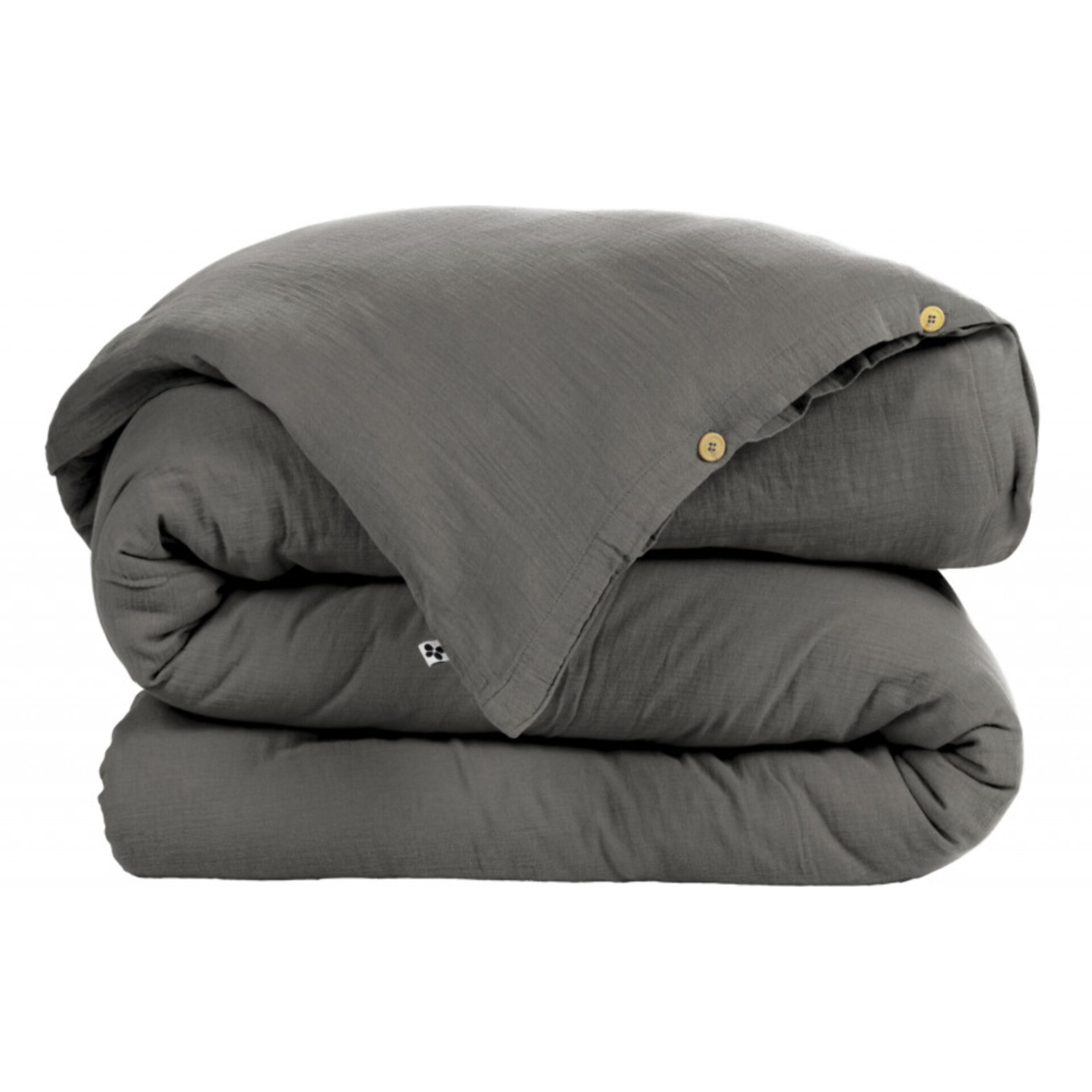 Pack housse de couette "Gaïa" "Gaze de Coton" 3 Pièces - Gaïa Granit