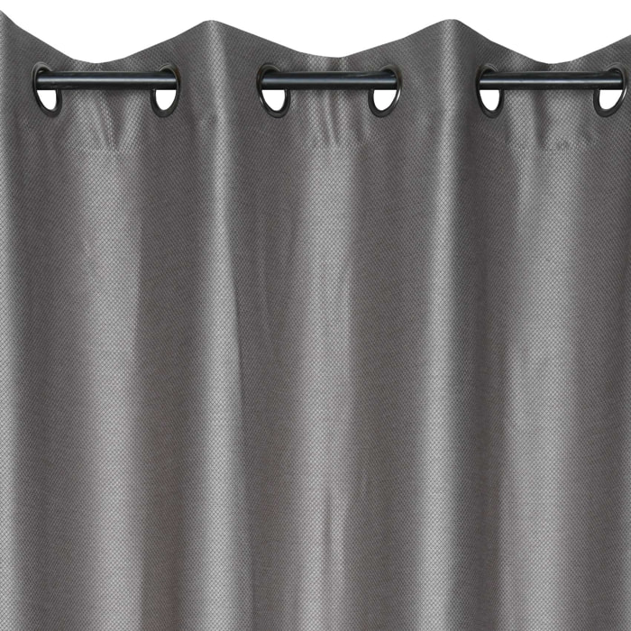 Rideau d'ameublement à croisillons - Taupe