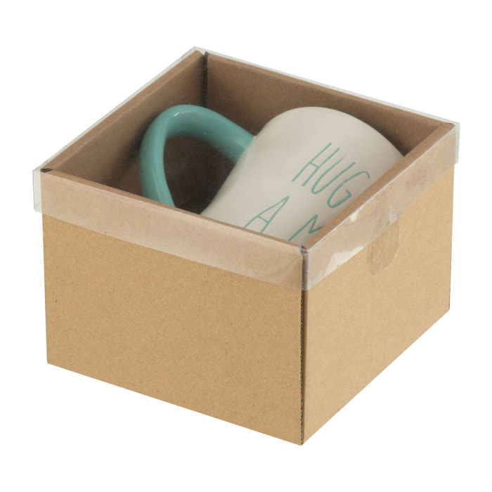J-Line mug 'Hug In A Mug' - céramique - blanc/bleu