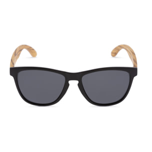 Gafas de sol OCEAN SEA - Frente negro con patillas de madera y / Ahumada