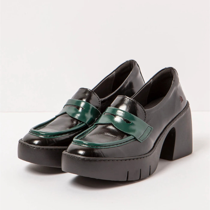 Zapatos con tacón 1654 NAPPA SHINNY BLACK-JUNGLE/SOFIA color Black-jungle