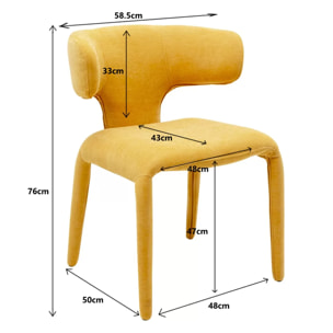 Chaise Tobi jaune Kare Design
