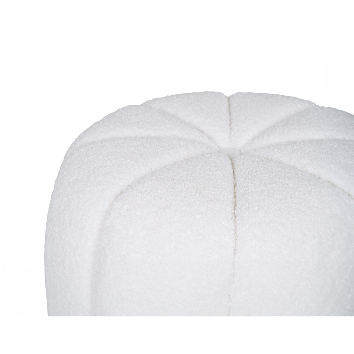 Helda - pouf - en tissu bouclette - Ecru