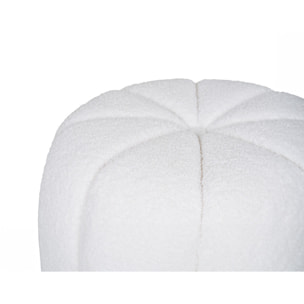 Helda - pouf - en tissu bouclette - Ecru