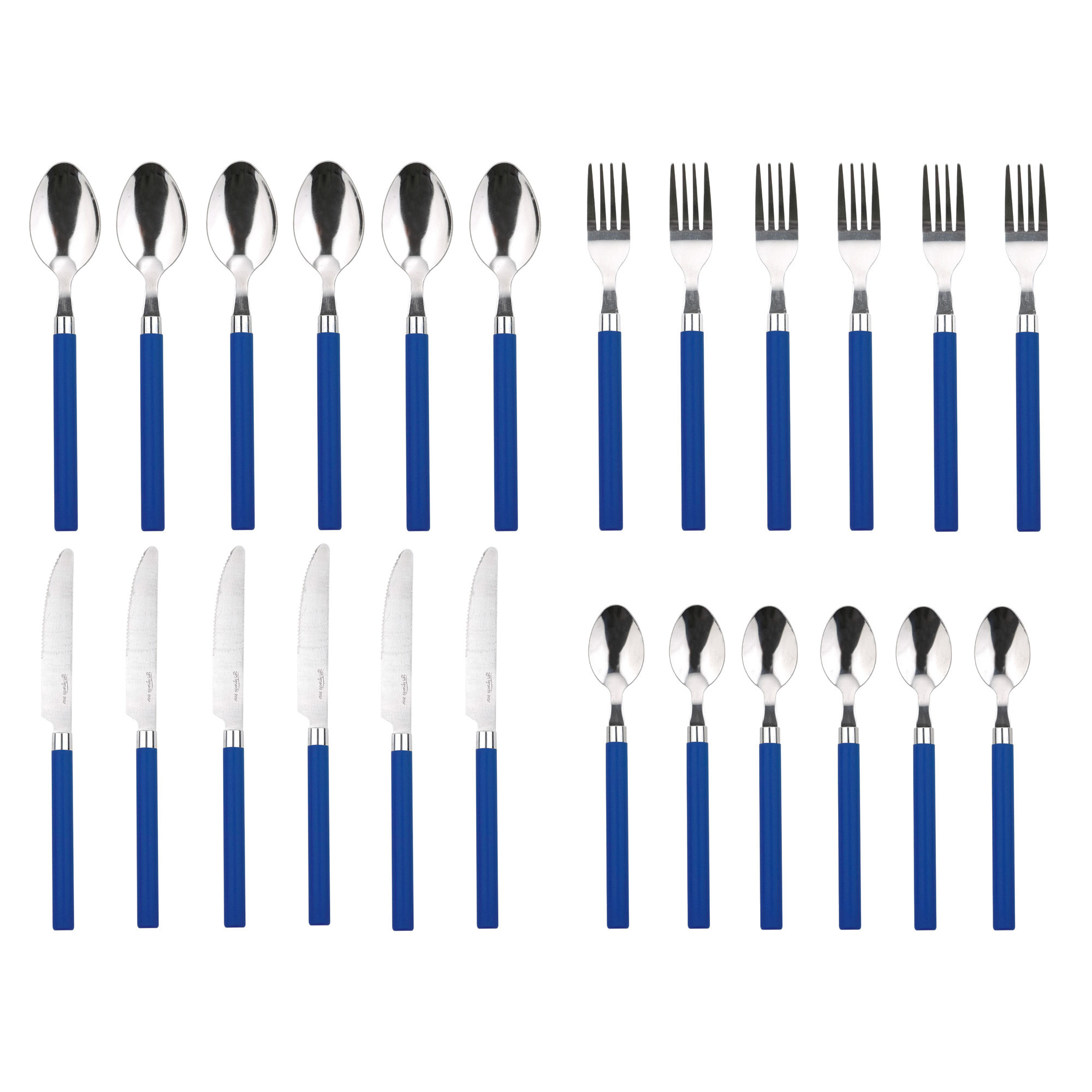 CUBERTERIA 24 PIEZAS  MODELO HAPPIE BLUE- Renberg