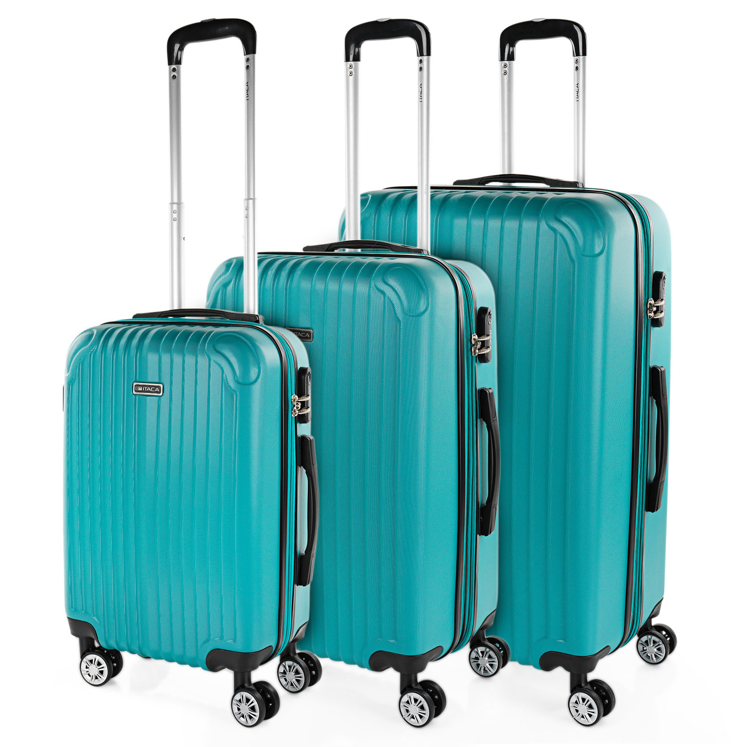 Maleta Itaca Sevron Set De 3 Unidades Verde Menta