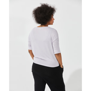 Maglia scollo barchetta in viscosa sostenibile vestibilità over