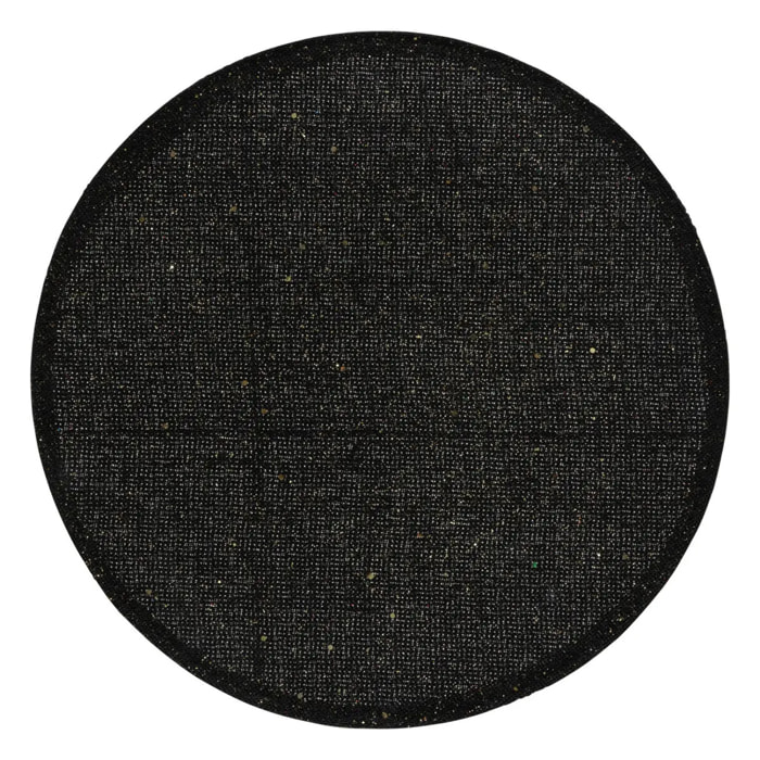 Set de table effet jute 38cm noir