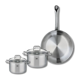 Ensemble de 1 Poêle de cuisson 28 cm et 2 faitouts 14 et 16 cm Elo Profi Citrin