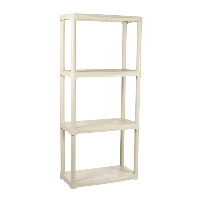 Armadio da esterno Gelsomina, Scaffale outdoor, Armadio balcone multiuso, Armadietto da esterno, 100% Made in Italy, 60x30h133 cm, Bianco