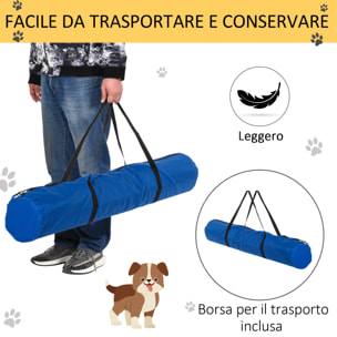 PawHut Set di 4 Ostacoli Regolabili Agility Dog per Addestramento Cani con Borsa da Trasporto, 99x71x95cm