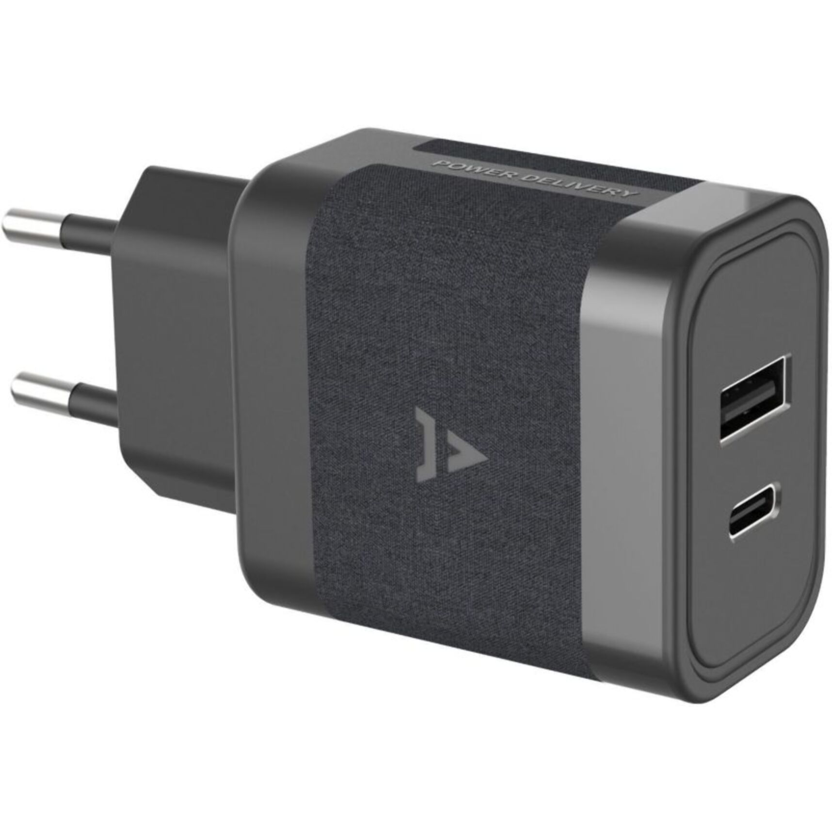 Chargeur secteur ADEQWAT USB-A + USB-C 45W + Câble USB-C 1M Noir