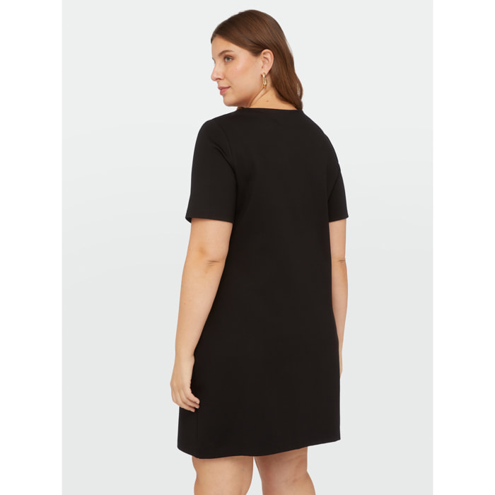 Fiorella Rubino - Vestido de punto de viscosa LENZING™ ECOVERO™ - Negro