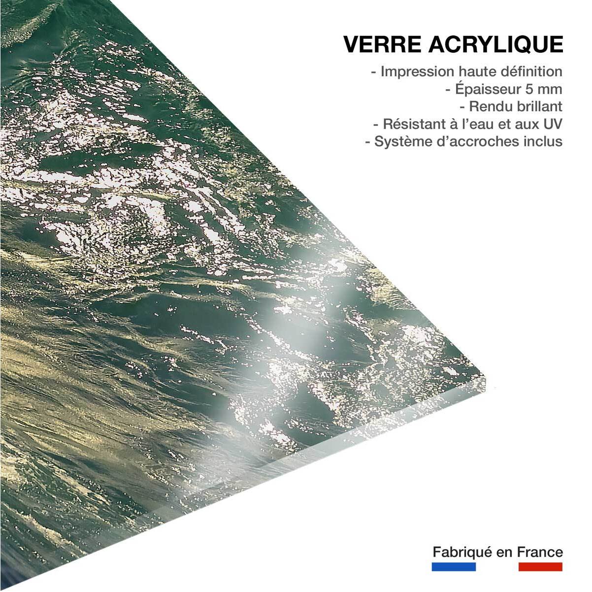 Tableau paysage ocean surf grosse vague  Tableau plexiglas