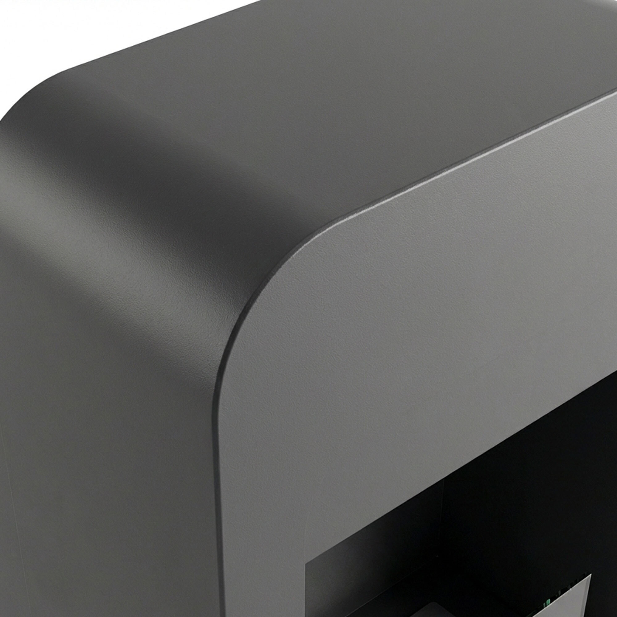 Livia - Camino a Bioetanolo da Pavimento 46x80x25 cm con Bruciatore 1,5 Litri Nero