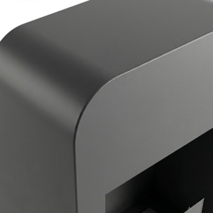 Livia - Camino a Bioetanolo da Pavimento 46x80x25 cm con Bruciatore 1,5 Litri Nero