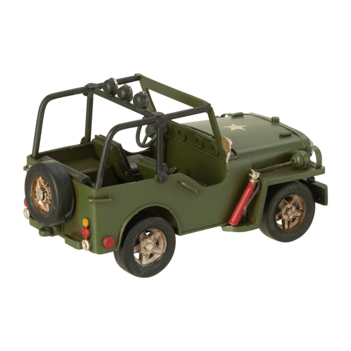 J-Line décoration 4x4 Antique - métal - kaki groen