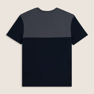 T-shirt colour block con stampa sulla spalla