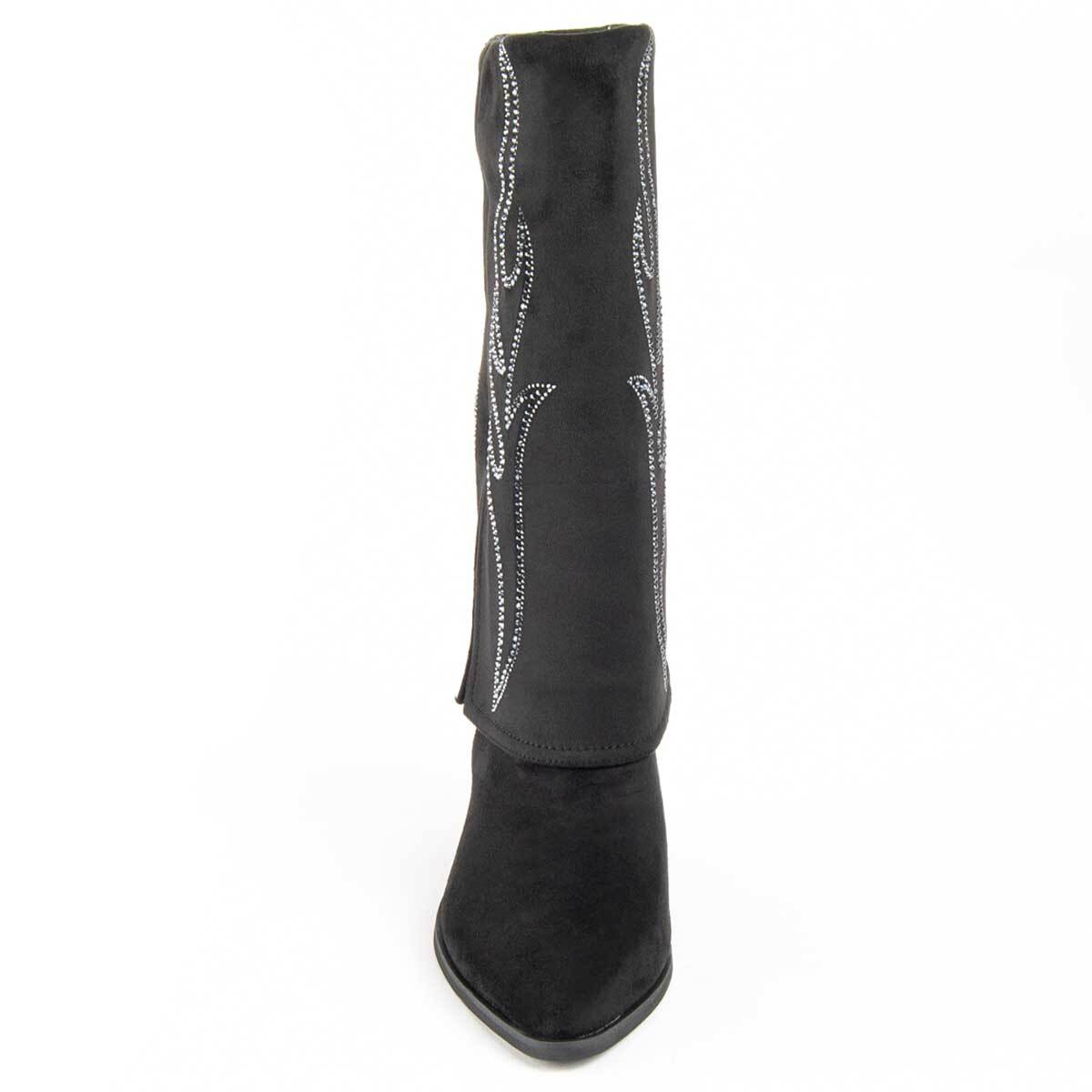 Bota De Tacón - Negro - Altura: 7 Cm