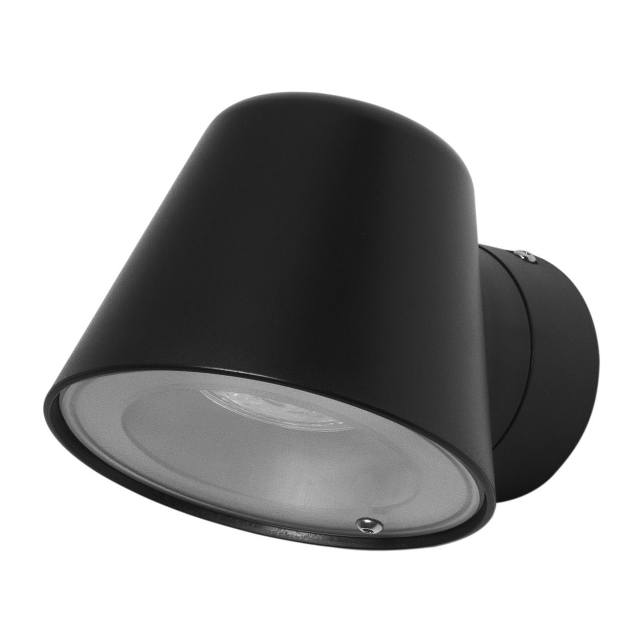 FORLIGHT Cone - Aplique de Pared Exterior de 1 Foco Orientable GU10 con IP54 de Color Negro