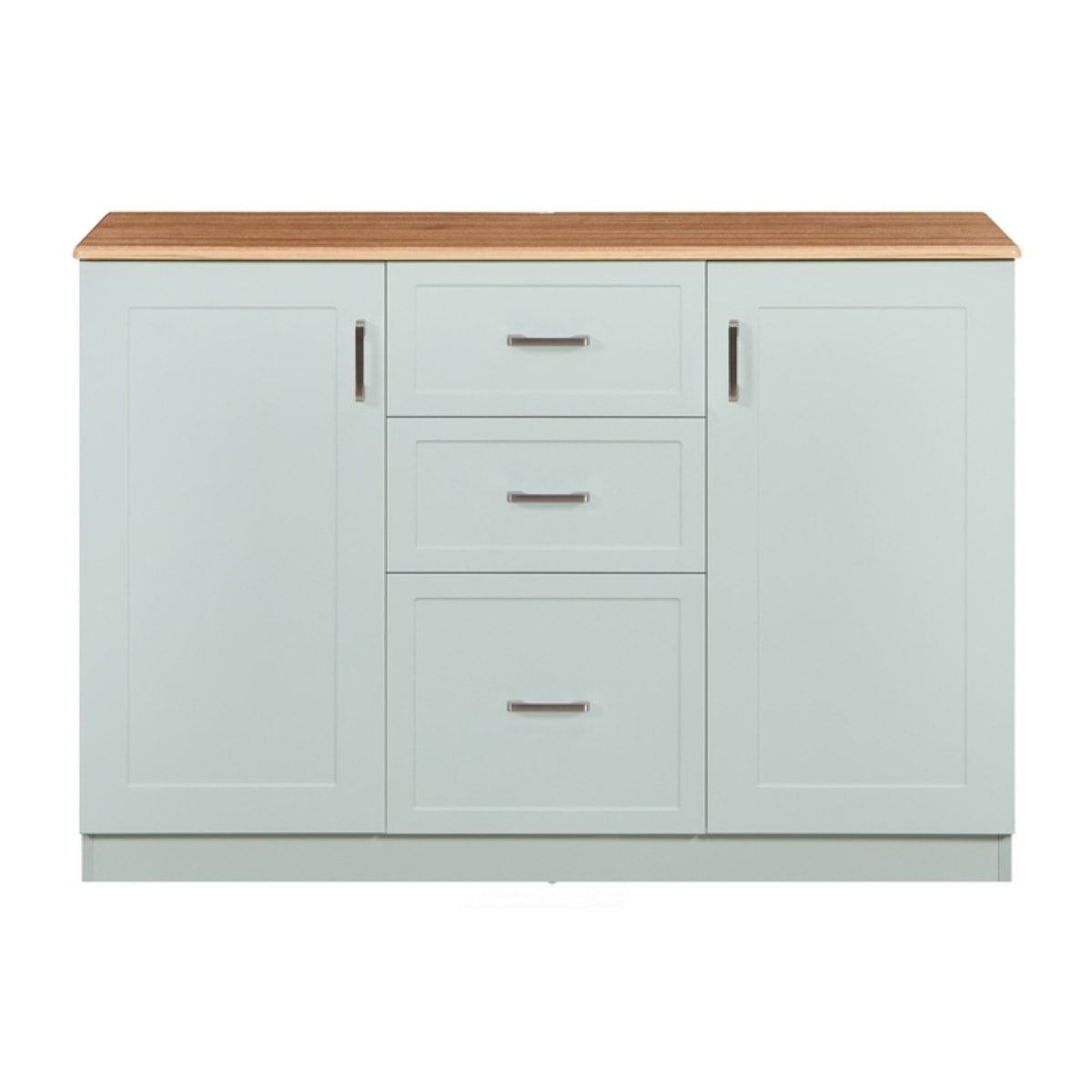 Credenza con top in legno verde salvia 120x82