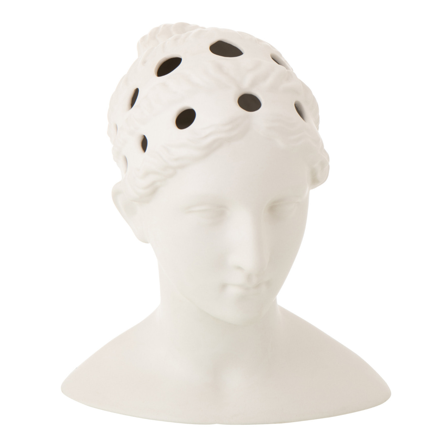 J-Line Vase Buste de Femme Dolomite - céramique - blanc