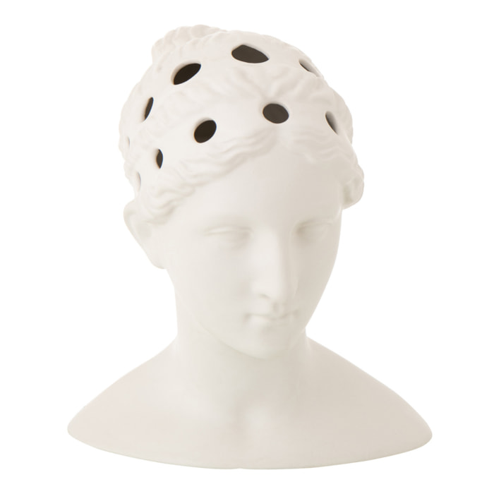 J-Line Vase Buste de Femme Dolomite - céramique - blanc