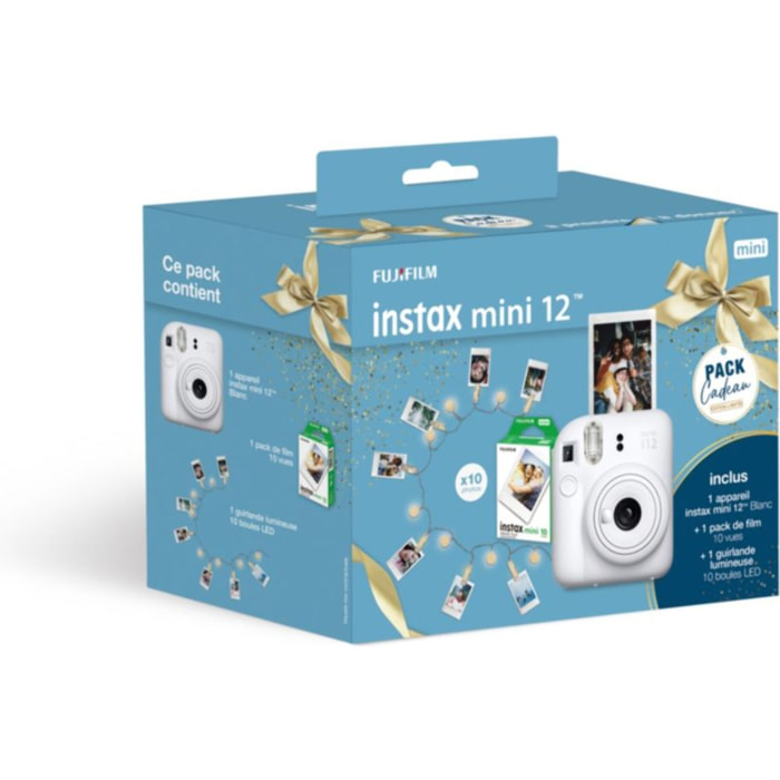 Appareil photo Instantané FUJIFILM Instax Mini 12 Blanc Pack cadeau