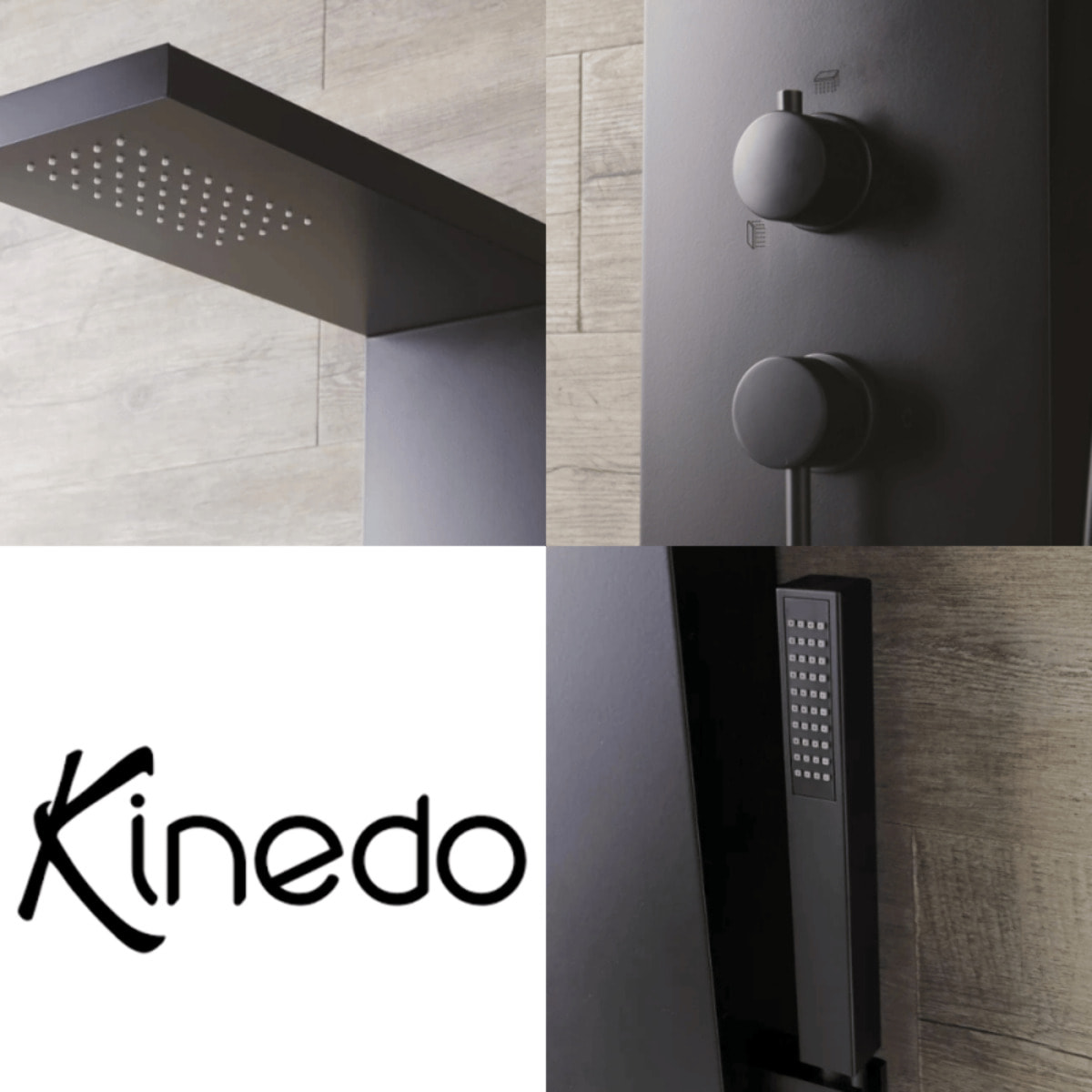 Colonne de douche thermostatique KINEDO Aquastyle noir mat