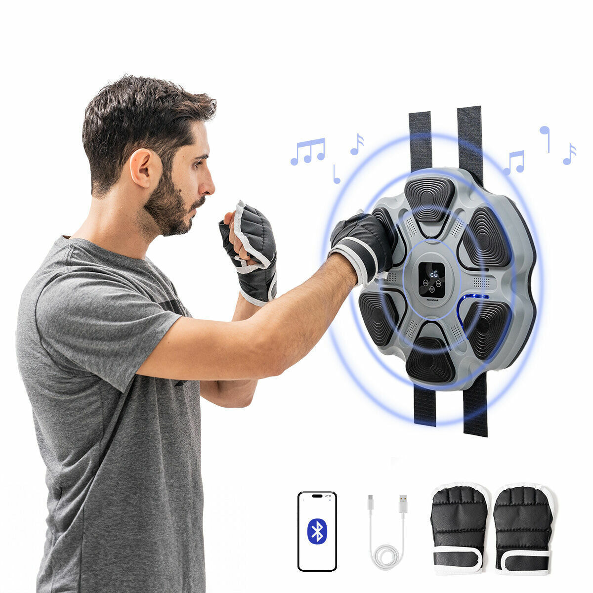 Machine de Boxe Musicale Rechargeable Beatfist InnovaGoods
