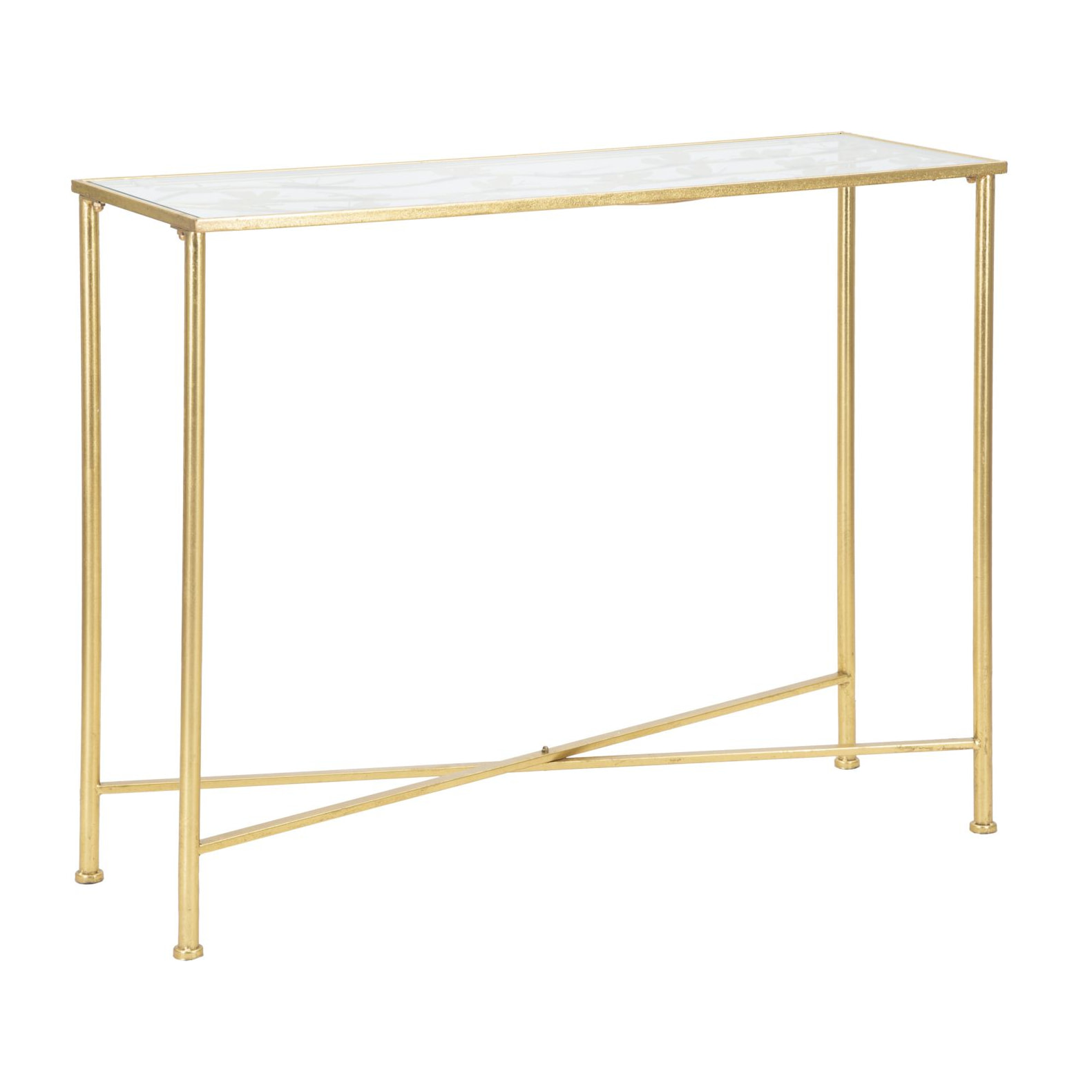 CONSOLE BUTTERFLIES GLASS CM 100X35X80