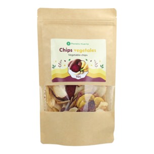 PLANETA HUERTO | Chips vegetales ecológicos 70 g – Chips vegetales Snack saludable y natural Mezcla crujiente de vegetales sin aditivos, ricos en fibra y sabor auténtico