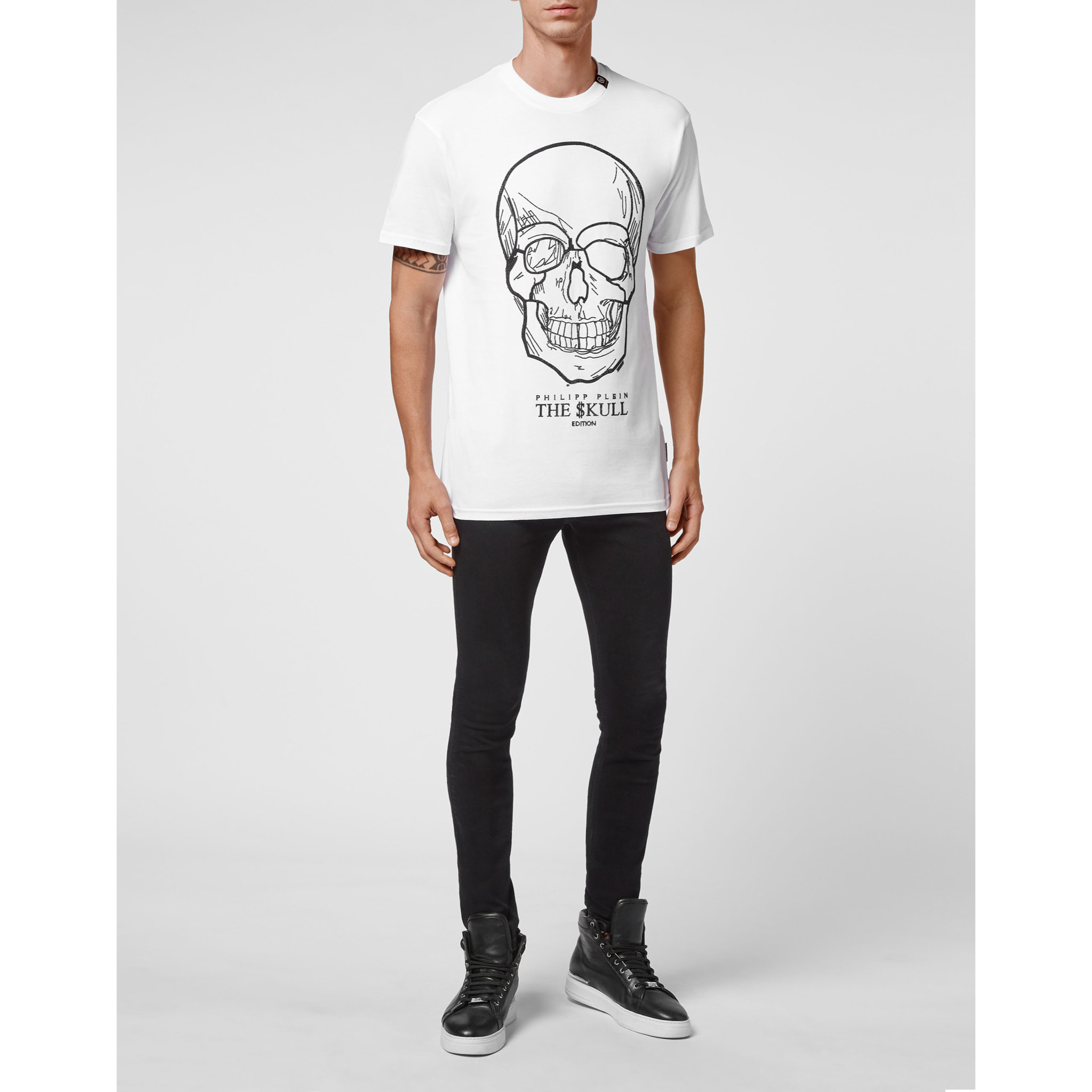 PHILIPP PLEIN Camiseta Cuello Redondo SKULL