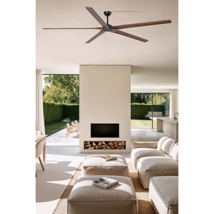 BIGWOOD 24 XXL Ventilateur de plafond noir/noyer