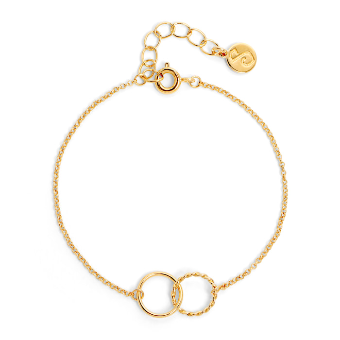 Pulsera Circles Twist Baño Oro